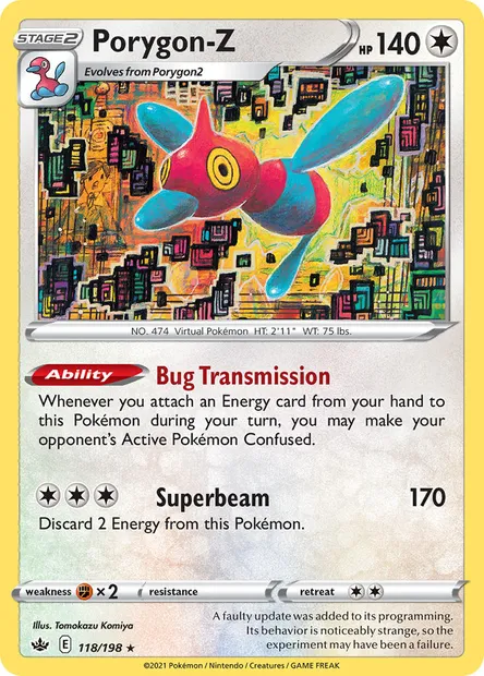 Porygon-Z, Pokémon card CRE 118 — Chilling Reign set
