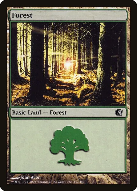 Forêt, carte Magic 8ED 347★ — extension Huitième Edition