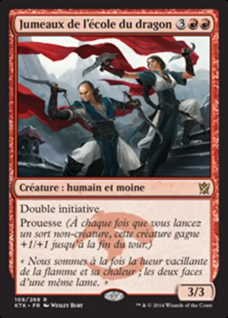 Jumeaux de l'école du dragon, carte Magic KTK 108 — extension Les Khans de Tarkir