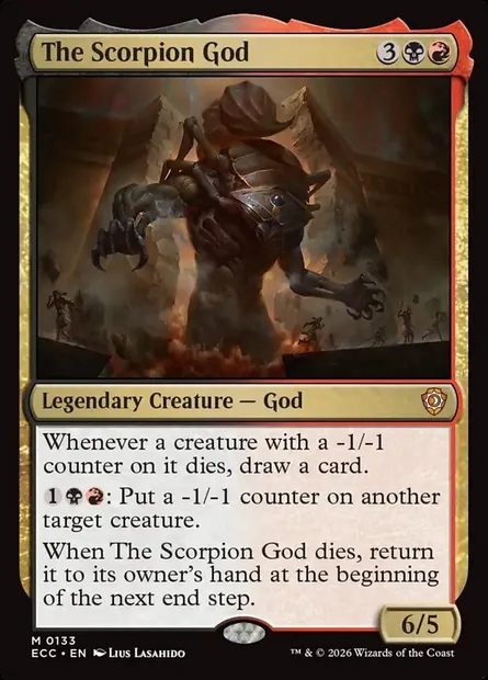 The Scorpion God, Magic card ECC 133 — Lorwyn Eclipsed Commander set