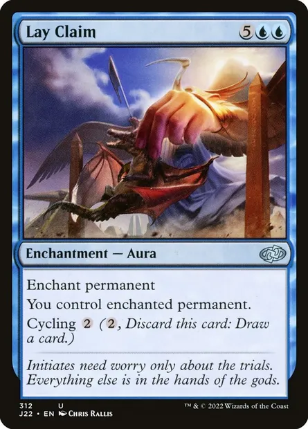 Lay Claim, Magic card J22 312 — Jumpstart 2022 set