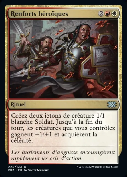 Renforts héroïques, carte Magic 2X2 226 — extension Double Masters 2022