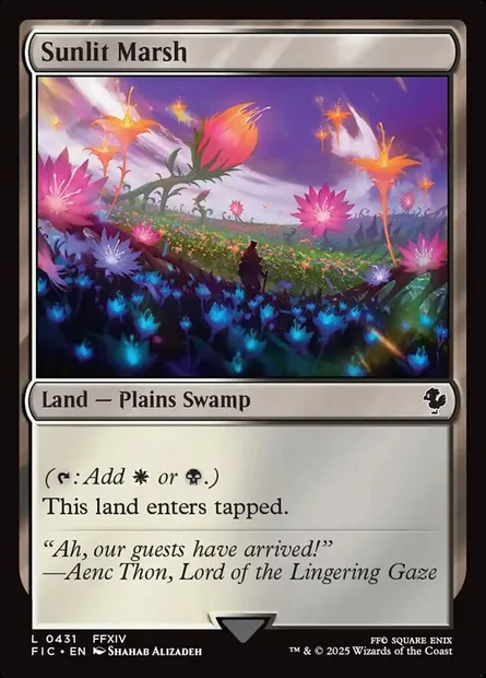 Sunlit Marsh, Magic card FIC 431 — Final Fantasy Commander set