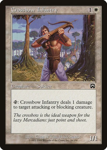 Crossbow Infantry, Magic card MMQ 16 — Mercadian Masques set