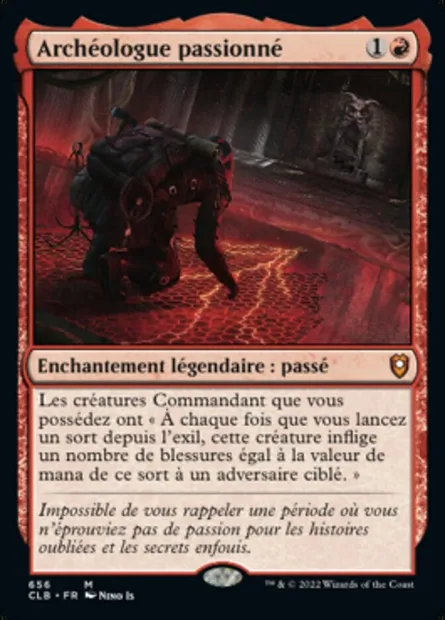 Archéologue passionné, carte Magic CLB 656 — extension Commander Légendes : la bataille de la Porte de Baldur