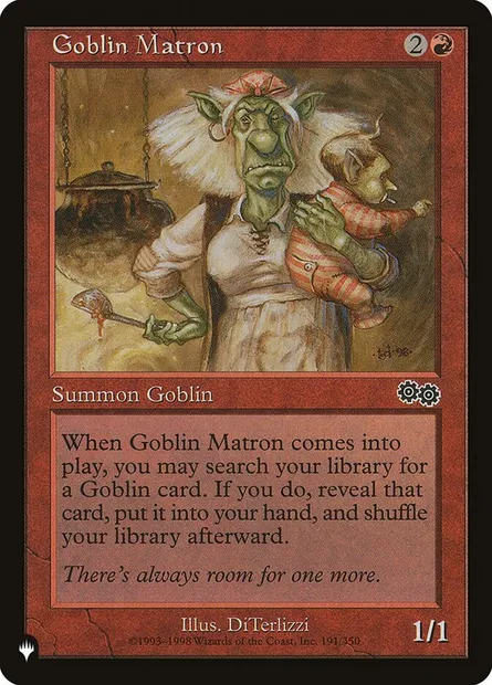 Goblin Matron, Magic card PLST USG-191 — The List set