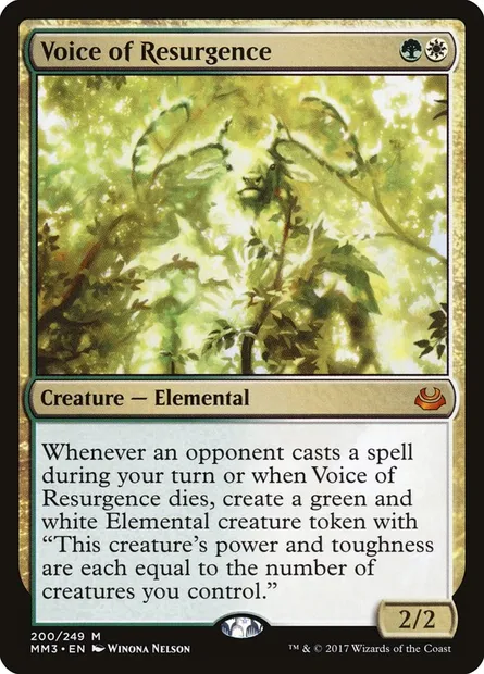 Voix du renouveau, carte Magic MM3 200 — extension Modern Masters 2017