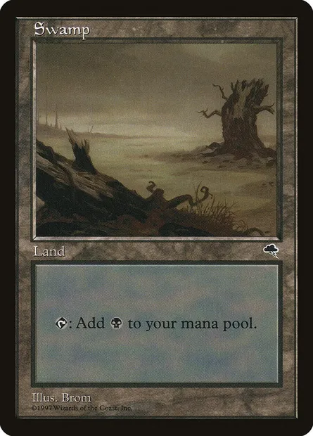 Swamp, Magic card TMP 340 — Tempest set