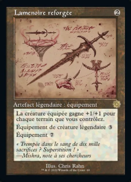 Lamenoire reforgée, carte Magic BRR 69 — extension The Brothers' War Retro Artifacts