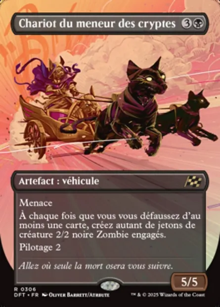 Chariot du meneur des cryptes, carte Magic DFT 306 — extension Aetherdrift