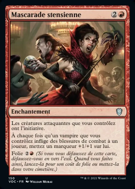 Mascarade stensienne, carte Magic VOC 150 — extension Crimson Vow Commander