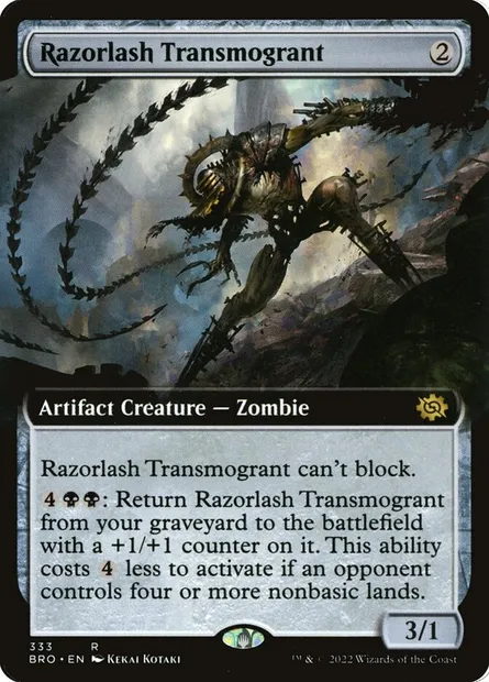 Razorlash Transmogrant, Magic card BRO 333 — The Brothers' War set