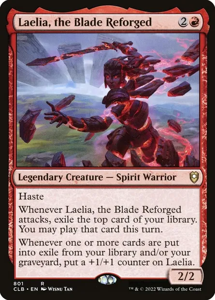 Laelia, the Blade Reforged, Magic card CLB 801 — Commander Legends: Battle for Baldur's Gate set