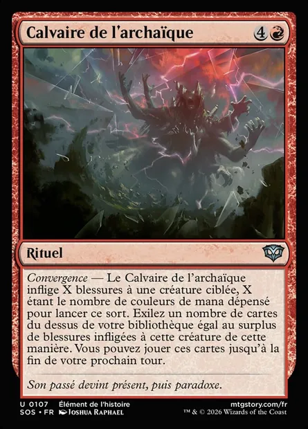 Calvaire de l'archaïque, carte Magic SOS 107 — extension Secrets of Strixhaven