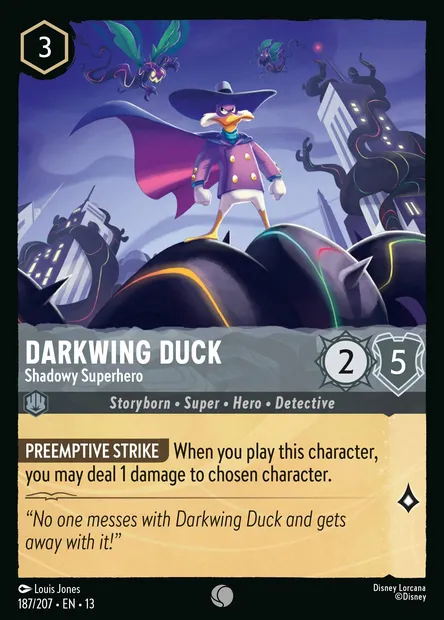 Darkwing Duck - Shadowy Superhero, Disney Lorcana card CH13-187 — Attack of the Vine! set