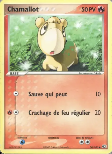 Chamallot, carte Pokémon EM 58 — extension EX Émeraude