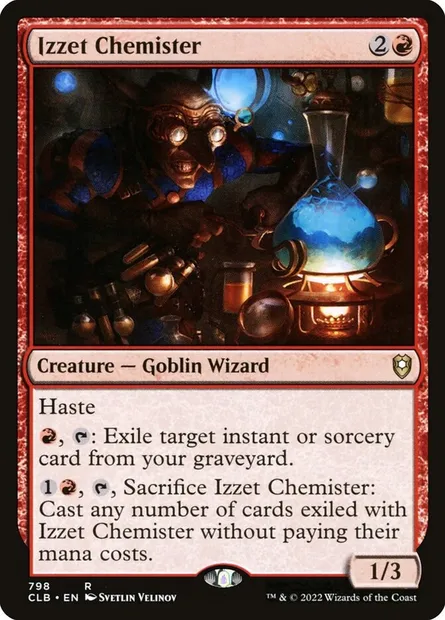 Izzet Chemister, Magic card CLB 798 — Commander Legends: Battle for Baldur's Gate set