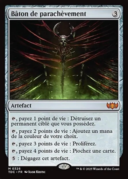 Bâton de parachèvement, carte Magic TDC 326 — extension Tarkir: Dragonstorm Commander