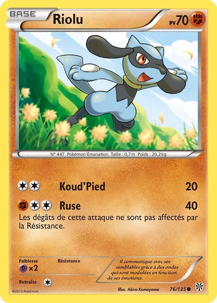 Riolu, carte Pokémon PLS 76 — extension Tempète Plasma