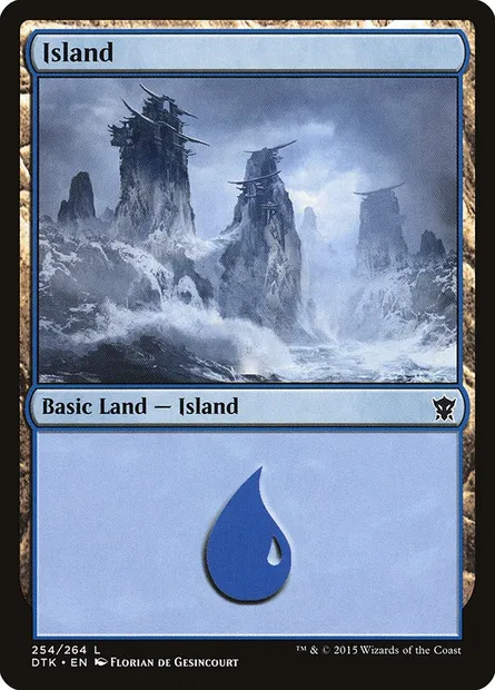 Island, Magic card DTK 254 — Dragons of Tarkir set