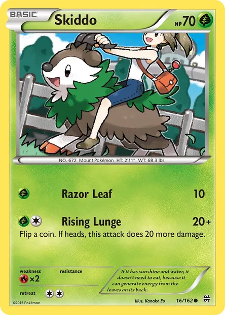 Skiddo, Pokémon card BKT 16 — BREAKthrough set