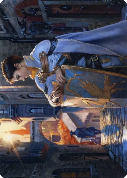 Dennick, Pious Apprentice // Dennick, Pious Apprentice, Magic card AMID 58 — Midnight Hunt Art Series set