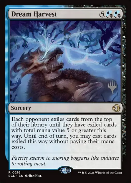 Récolte de rêves, carte Magic PECL 216p — extension Lorwyn Eclipsed Promos