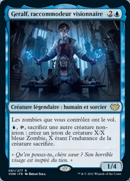 Geralf, raccommodeur visionnaire, carte Magic VOW 61 — extension Innistrad : noce écarlate