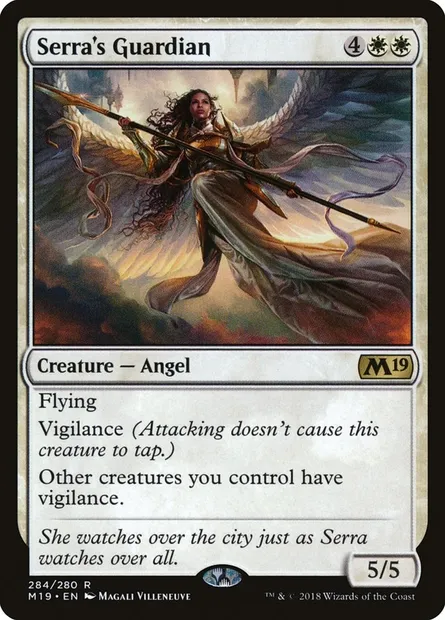 Serra's Guardian, Magic card M19 284 — Core Set 2019 set