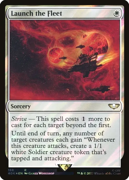 Déployer la flotte, carte Magic 40K 188★ — extension Warhammer 40,000 Commander