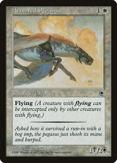 Pégase cuirassé, carte Magic POR 6d — extension Portal