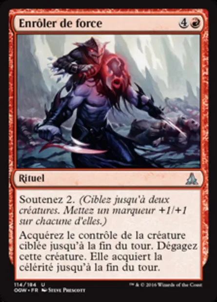 Enrôler de force, carte Magic OGW 114 — extension Le serment des Sentinelles