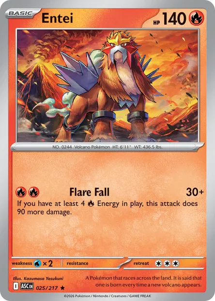 Entei, Pokémon card ASC 025 — Ascended Heroes set