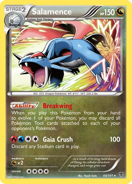 Salamence, Pokémon card PLB 64 — Plasma Blast set