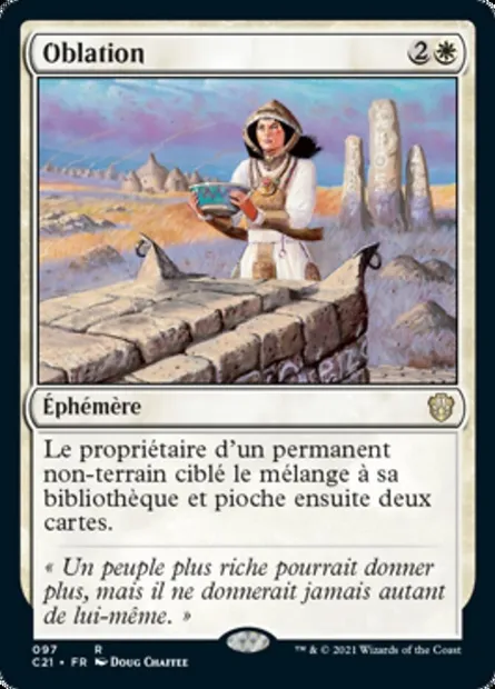 Oblation, carte Magic C21 97 — extension Commander 2021