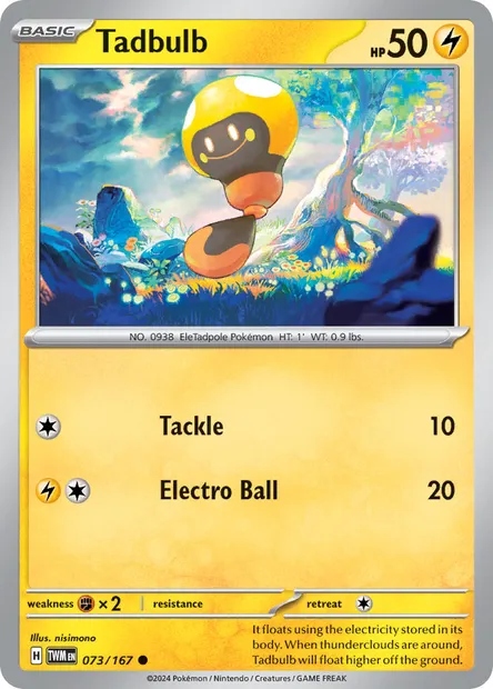 Tadbulb, Pokémon card TWM 073 — Twilight Masquerade set