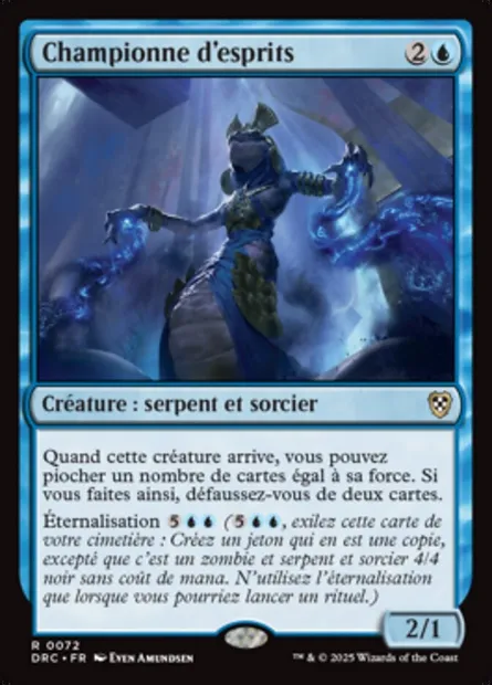 Championne d'esprits, carte Magic DRC 72 — extension Aetherdrift Commander