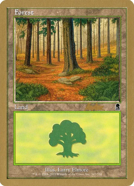 Forêt, carte Magic WC02 bk347 — extension World Championship Decks 2002