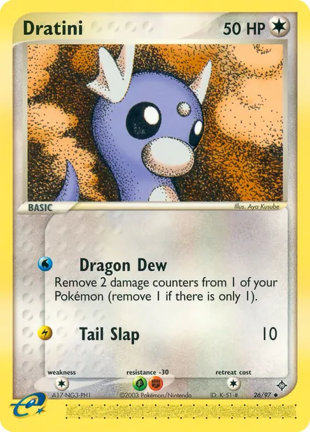 Dratini, Pokémon card DR 26 — Dragon set