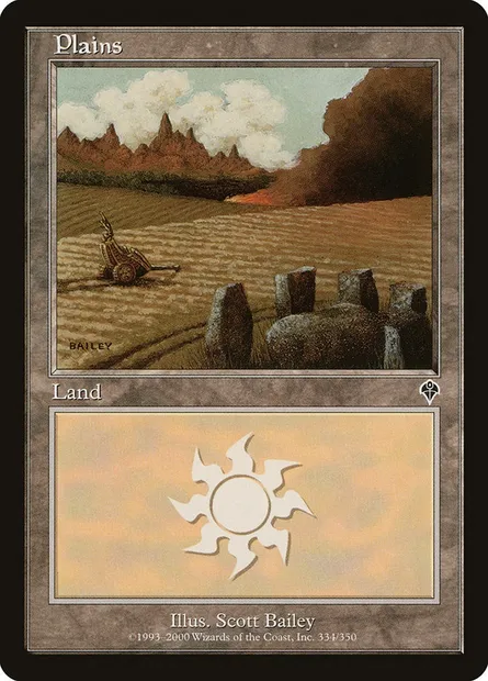 Plains, Magic card INV 334 — Invasion set