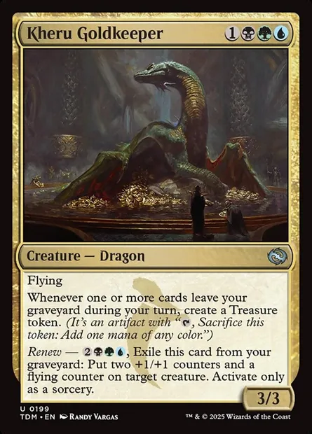 Kheru Goldkeeper, Magic card TDM 199 — Tarkir: Dragonstorm set