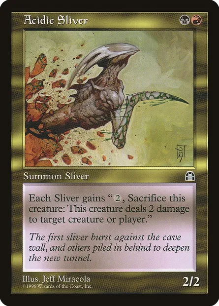 Acidic Sliver, Magic card STH 126 — Stronghold set