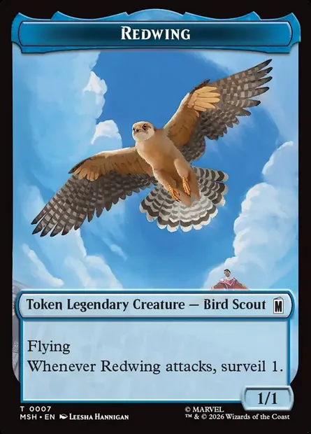 Redwing, Magic card TMSH 7 — Marvel Super Heroes Tokens set