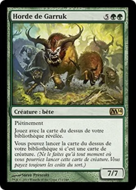 Horde de Garruk, carte Magic M14 173 — extension Magic 2014