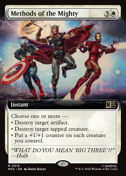 Methods of the Mighty, Magic card MSC 315 — Marvel Super Heroes Commander set
