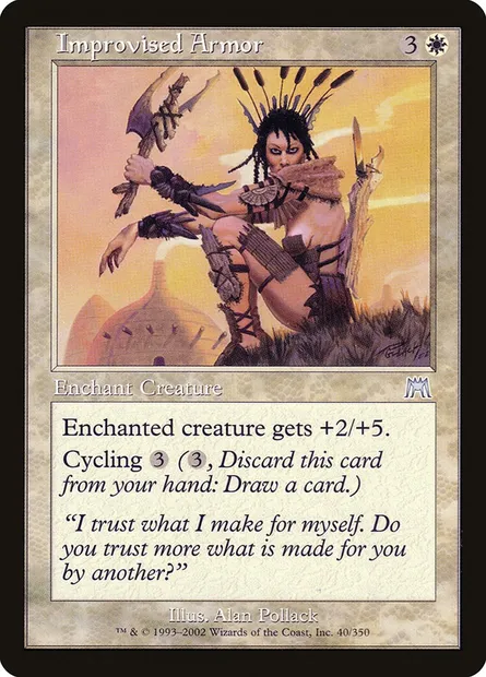 Improvised Armor, Magic card ONS 40 — Onslaught set
