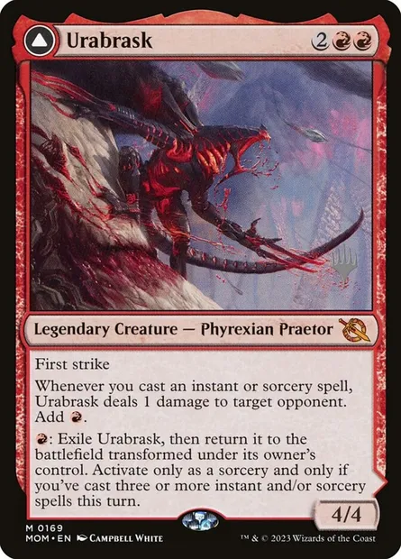 Urabrask // The Great Work, Magic card PMOM 169p — March of the Machine Promos set