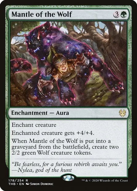 Mantle of the Wolf, Magic card THB 178 — Theros Beyond Death set
