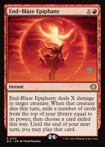 End-Blaze Epiphany, Magic card PECL 134p — Lorwyn Eclipsed Promos set