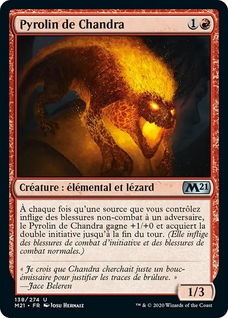 Pyrolin de Chandra, carte Magic M21 138 — extension Core Set 2021